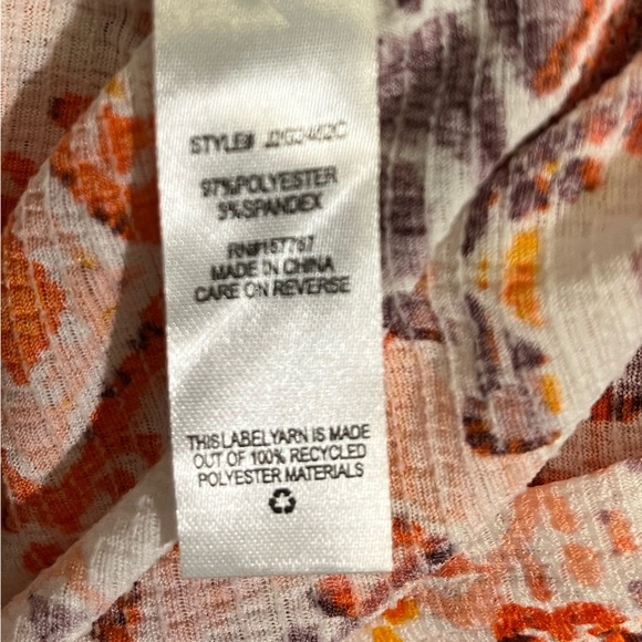 💜🧡 Tiered Ruffle Skirt | Smocked | Aztec Design | Jolie & Joy | Size Large - Picture 10 of 10